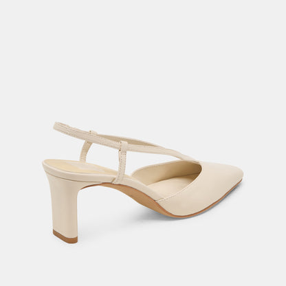 GINAY HEELS BONE LEATHER