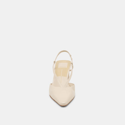 GINAY HEELS BONE LEATHER