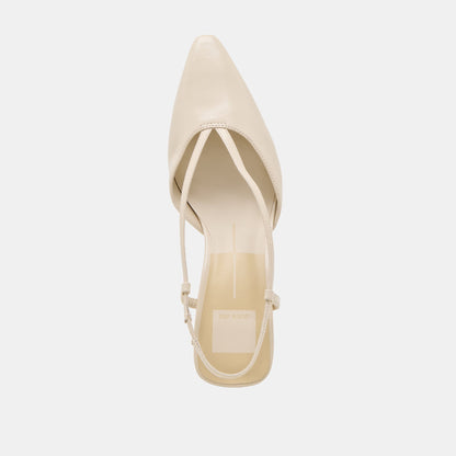 GINAY HEELS BONE LEATHER