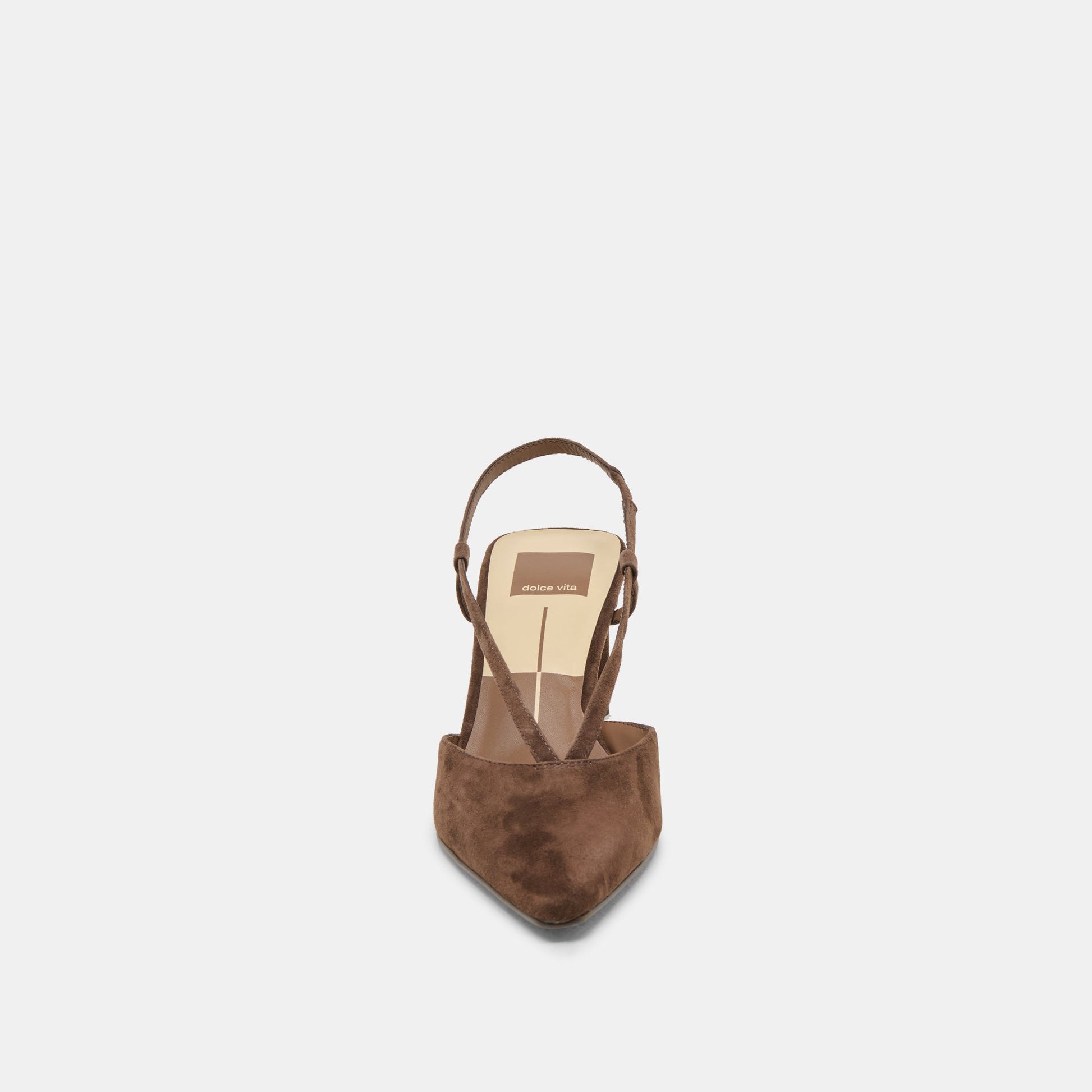 GINAY HEELS DK BROWN SUEDE