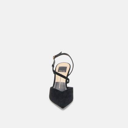 KAMRA HEELS ONYX SUEDE