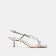 SILVER EMBOSSED LEATHER