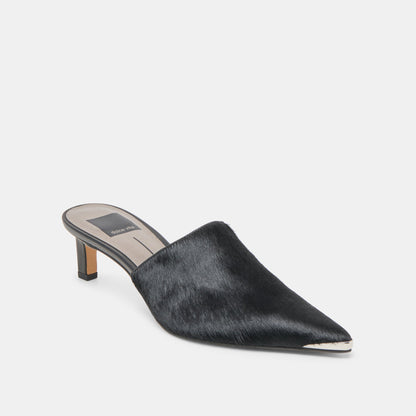 LEXY HEELS NERO CALF HAIR