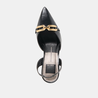 MALIK HEELS MIDNIGHT CRINKLE PATENT