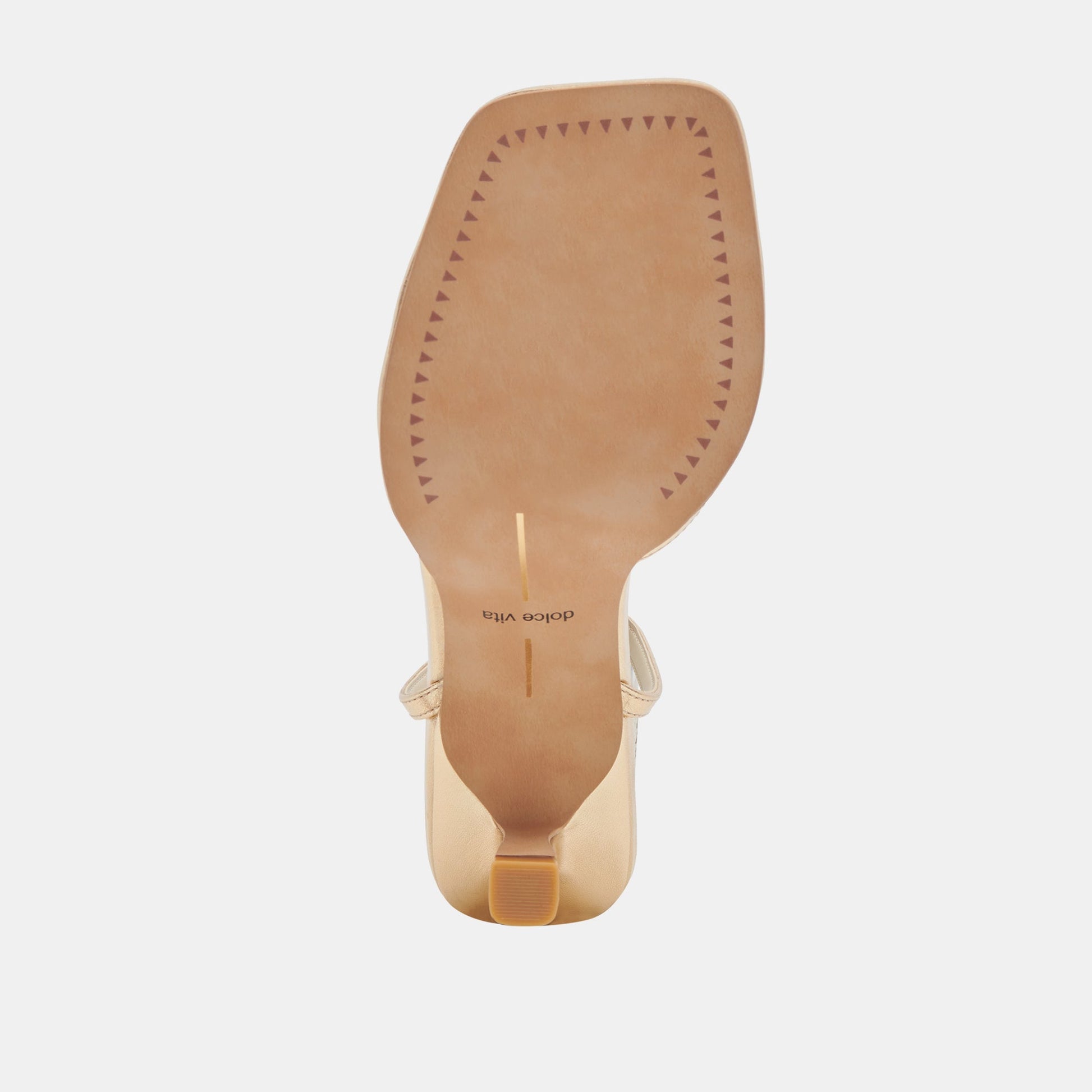 MANJI WIDE HEELS LIGHT GOLD METALLIC LEATHER