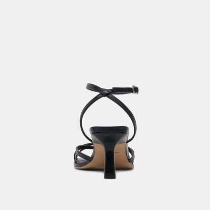 MANJI WIDE HEELS MIDNIGHT PATENT LEATHER