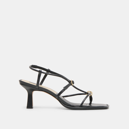 MYLEE HEELS BLACK LEATHER