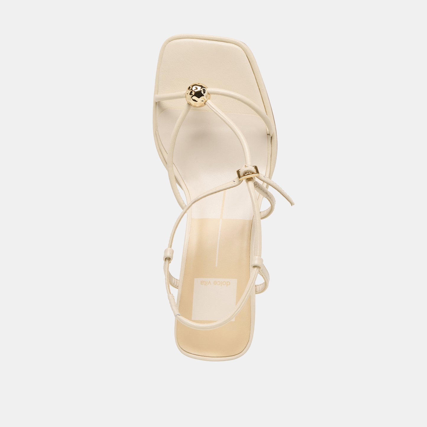 MYLEE WIDE HEELS CREME LEATHER