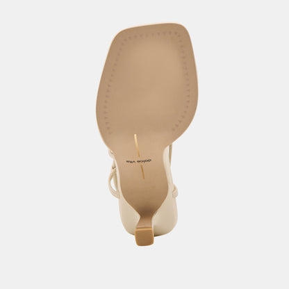 MYLEE HEELS CREME LEATHER