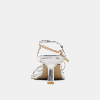 MYLEE HEELS SILVER DISTRESSED LEATHER