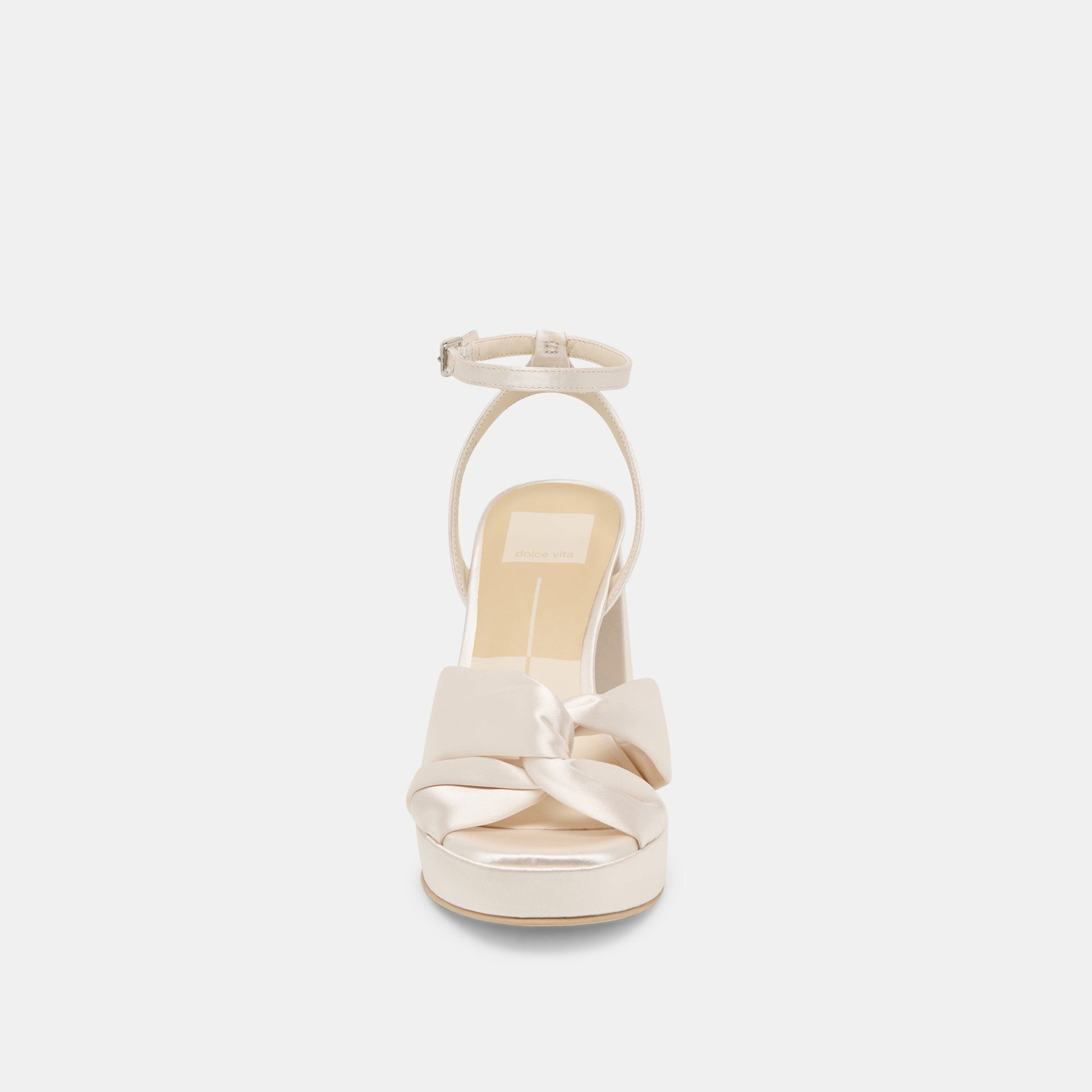PARLO HEELS IVORY SATIN