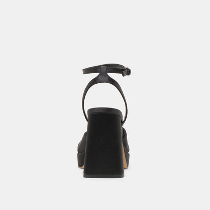 PARLO HEELS ONYX SATIN
