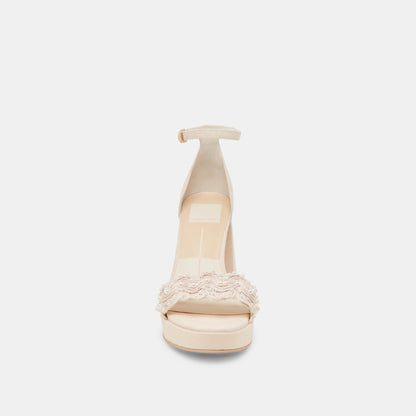 PELTIN PEARL HEELS VANILLA WOVEN RAFFIA