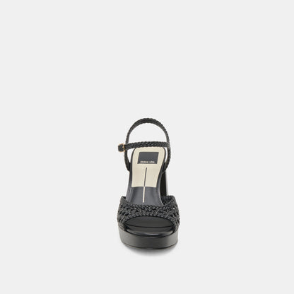 PEYTEN HEELS BLACK WOVEN STELLA