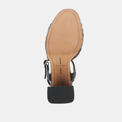 PEYTEN HEELS BLACK WOVEN STELLA