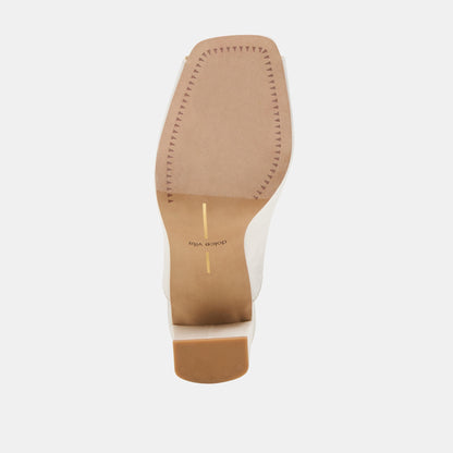 SABELA HEELS OFF WHITE SATIN
