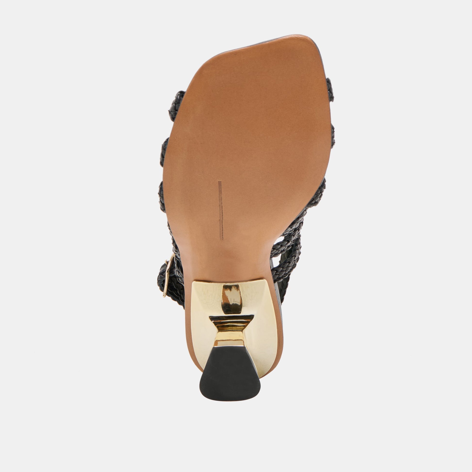 SICILY HEELS BLACK WOVEN LEATHER