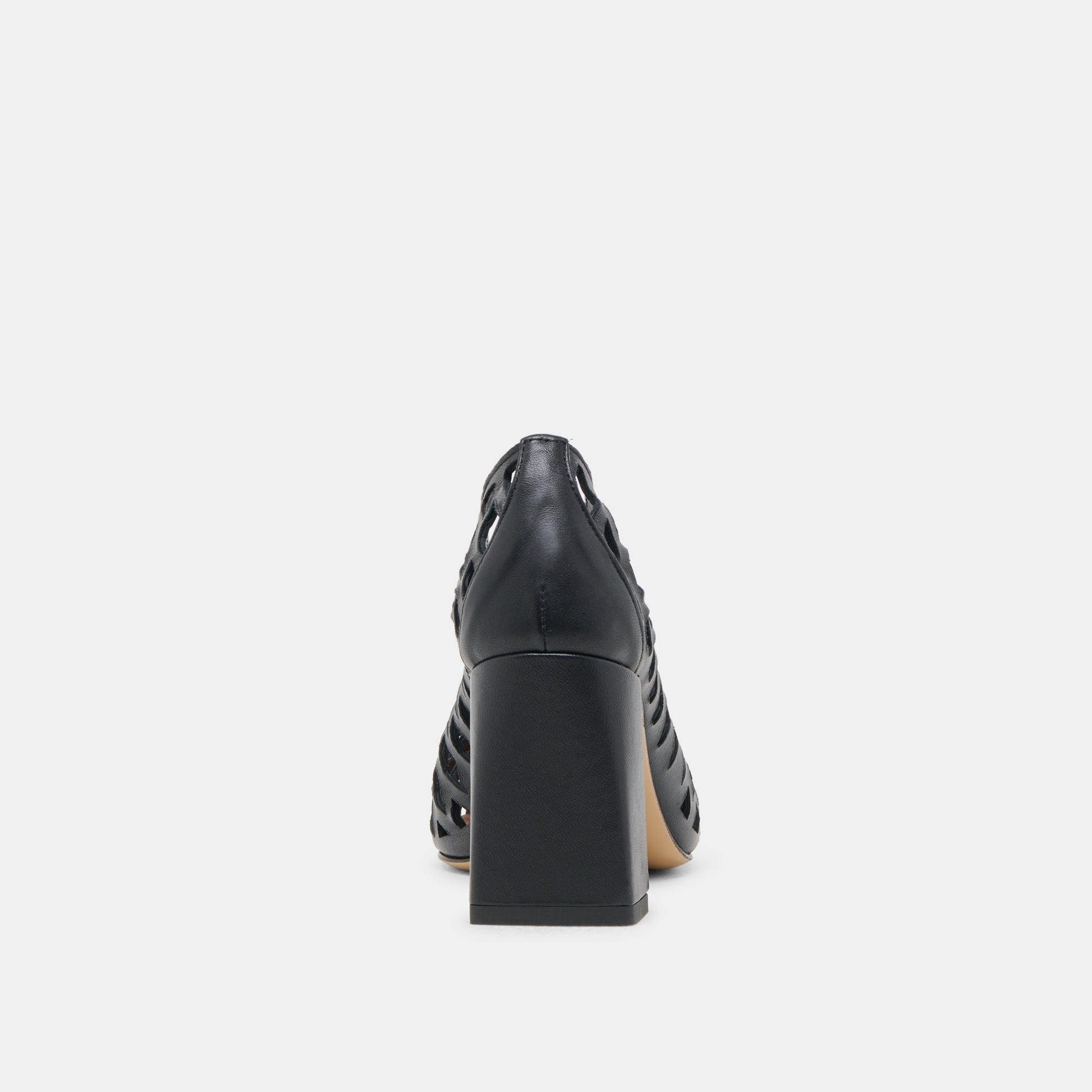 TANYA HEELS BLACK WOVEN LEATHER