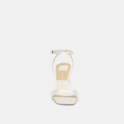 TILDA HEELS TRUE WHITE SATIN
