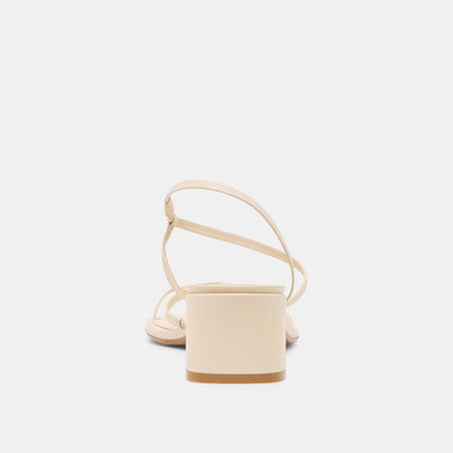TRINI HEELS CREME LEATHER
