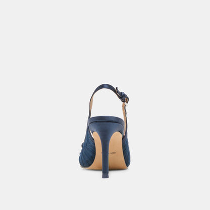 YELA HEELS NAVY TULLE