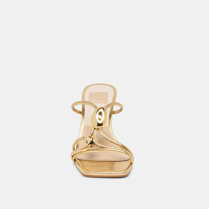 ALAYNA HEELS GOLD LEATHER