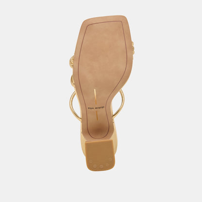 ALAYNA HEELS GOLD LEATHER