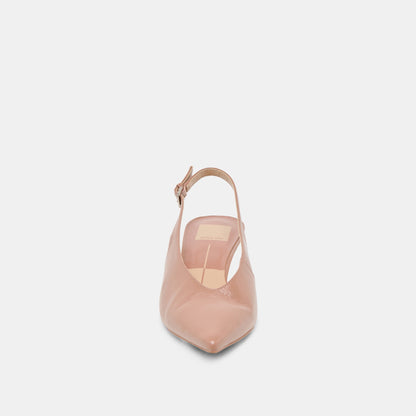 ALENNA HEELS WHISKEY CRINKLE PATENT