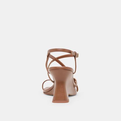 AYLEE WEDGES COGNAC LEATHER