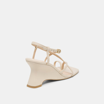 AYLEE WEDGES CREAM LEATHER