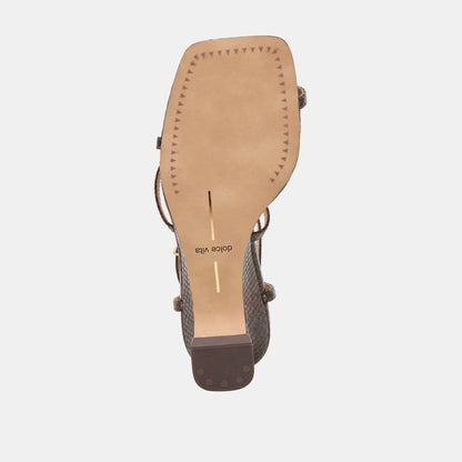 AYLEE WEDGES JAVA EMBOSSED LEATHER