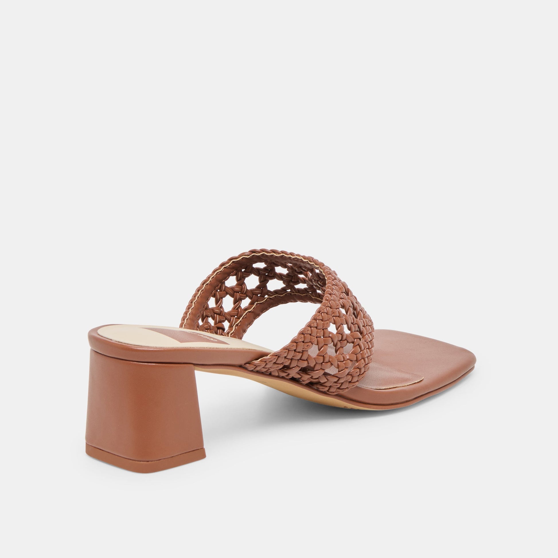BARLO HEELS COGNAC WOVEN STELLA