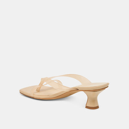 BREVEL VINYL WIDE HEELS PRALINE JELLY