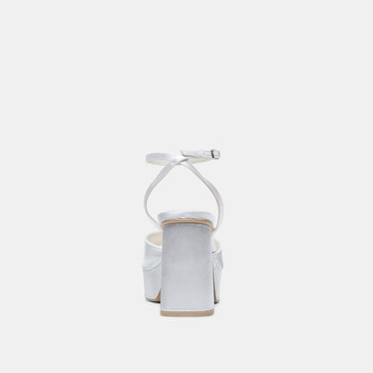 BRYLA HEELS WHITE SATIN