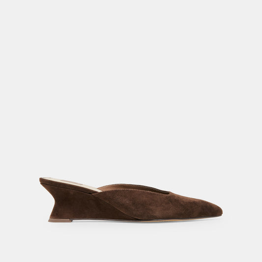 CAMY MULES DK BROWN SUEDE