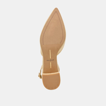 CAREL HEELS LIGHT NATURAL RAFFIA