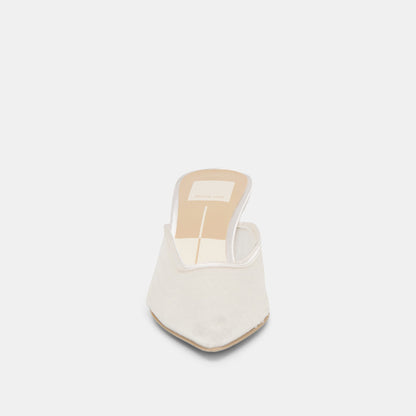 CLEO SEQUIN HEELS IVORY SEQUIN