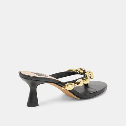 DAKSIE HEELS BLACK LEATHER