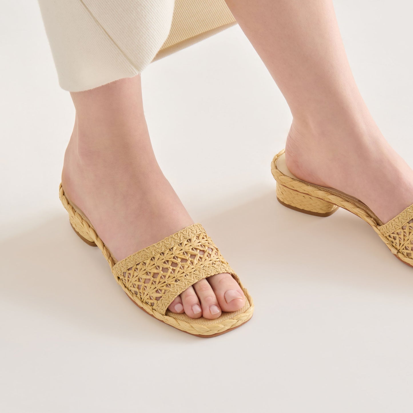 DIXI SANDALS LT NATURAL CROSS HATCH RAFFIA