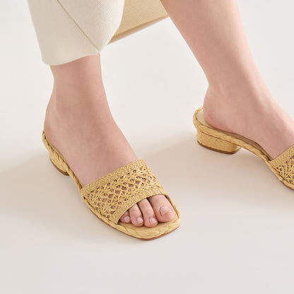 DIXI SANDALS LT NATURAL CROSS HATCH RAFFIA