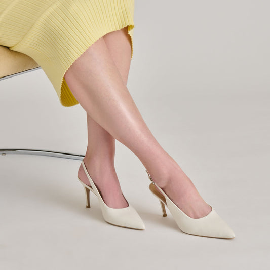 ELASI HEELS WHITE LEATHER