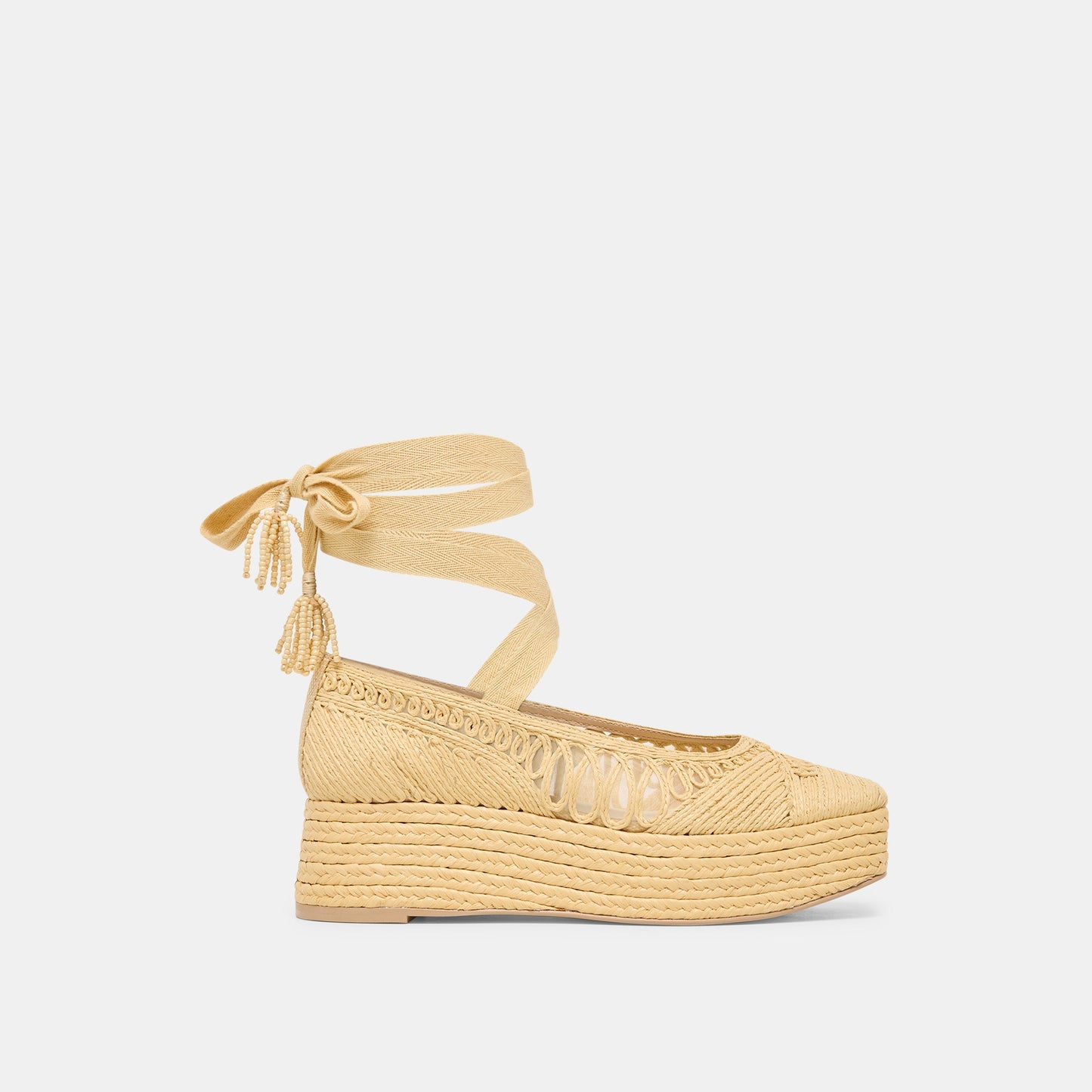 FARIS FLATS LT NATURAL MACRAME