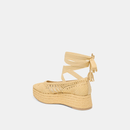 FARIS FLATS LT NATURAL MACRAME