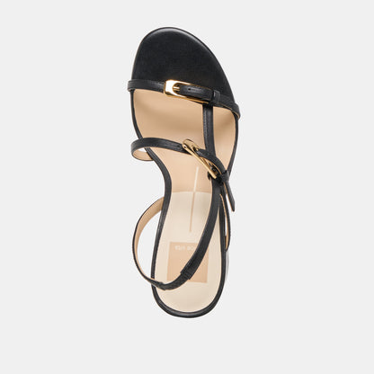 FAYE HEELS BLACK LEATHER