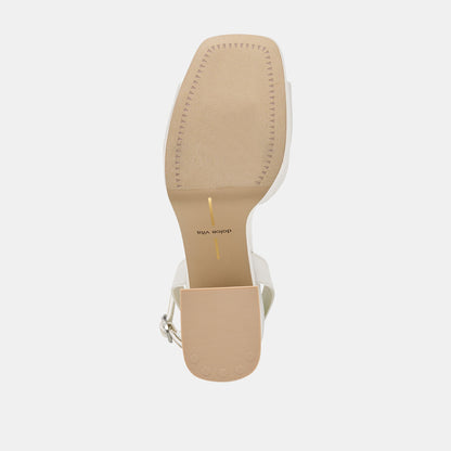 FELICA HEELS WHITE SATIN