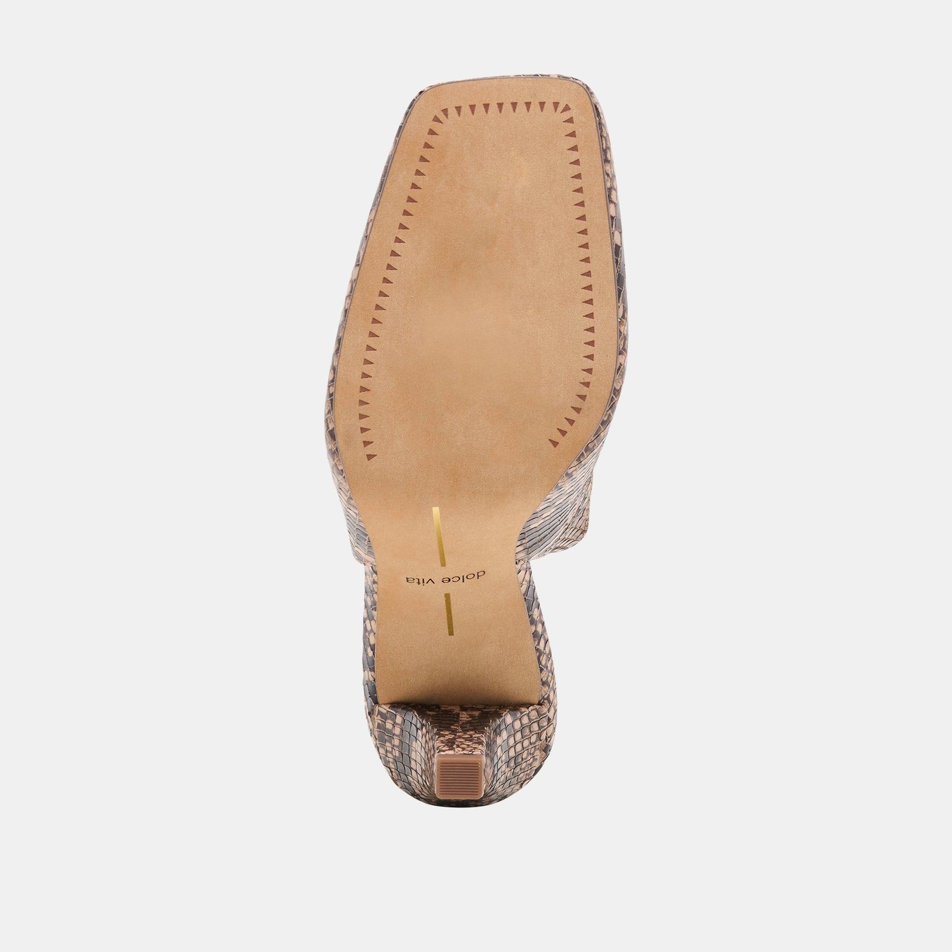 GESSIA HEELS BARK EMBOSSED LEATHER