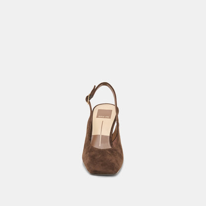 GESSIA HEELS DK BROWN SUEDE