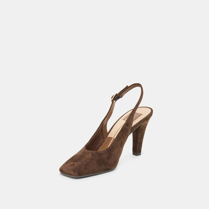 GESSIA HEELS DK BROWN SUEDE