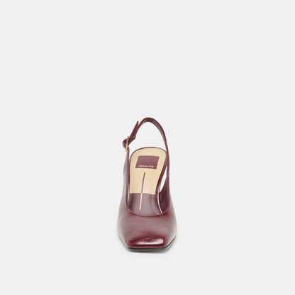 GESSIA HEELS OXBLOOD CRINKLE PATENT