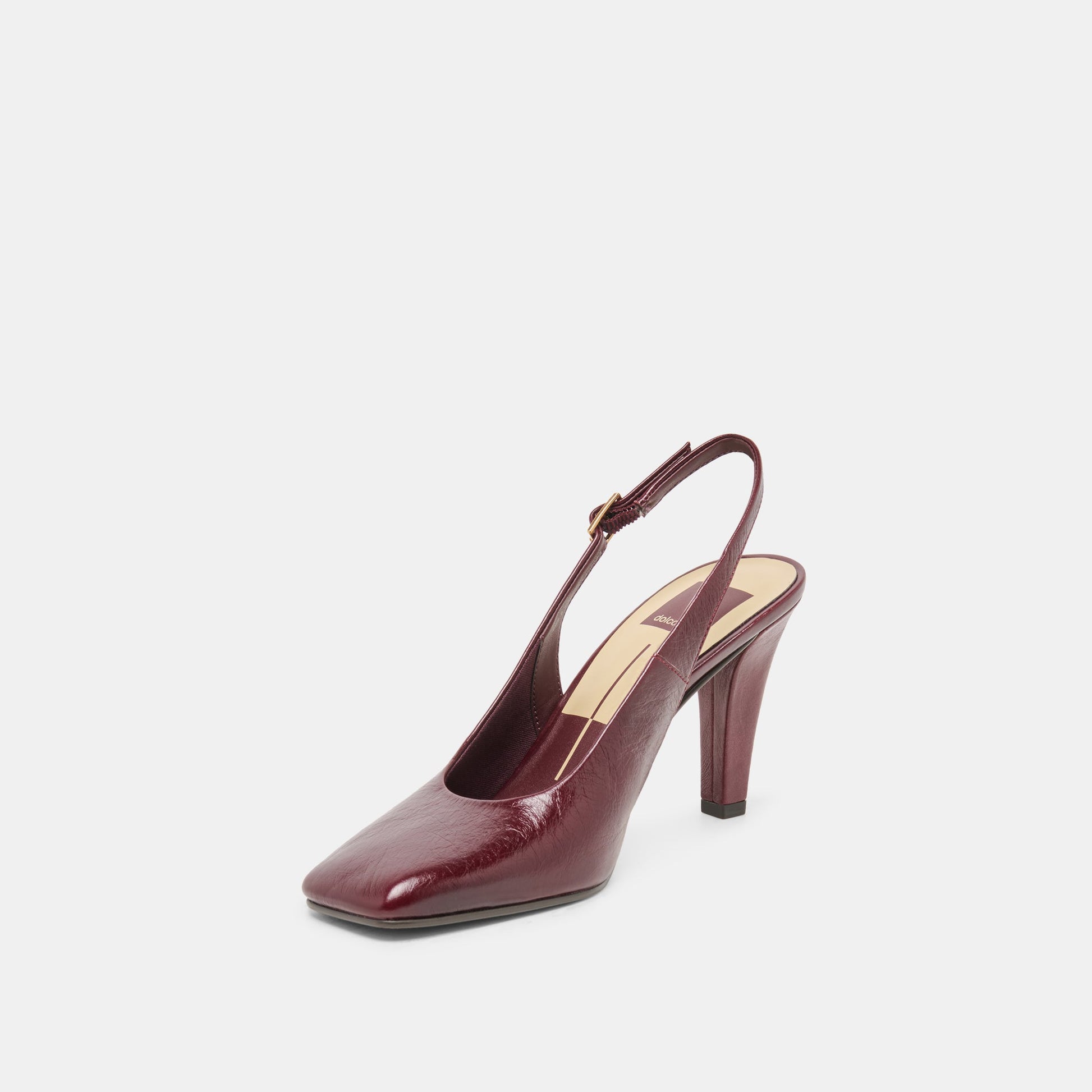 GESSIA HEELS OXBLOOD CRINKLE PATENT